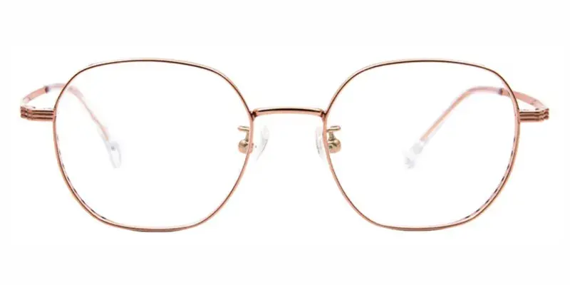 Cookie Crunch TItanium Aolly High Student Essential Eyeglasses,Skin Friendly Comfort  - Gold