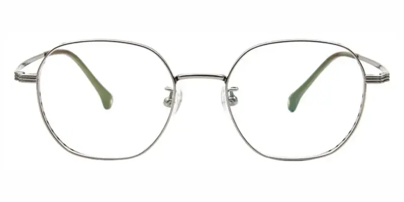 Cookie Crunch TItanium Aolly High Student Essential Eyeglasses,Skin Friendly Comfort  - Silver