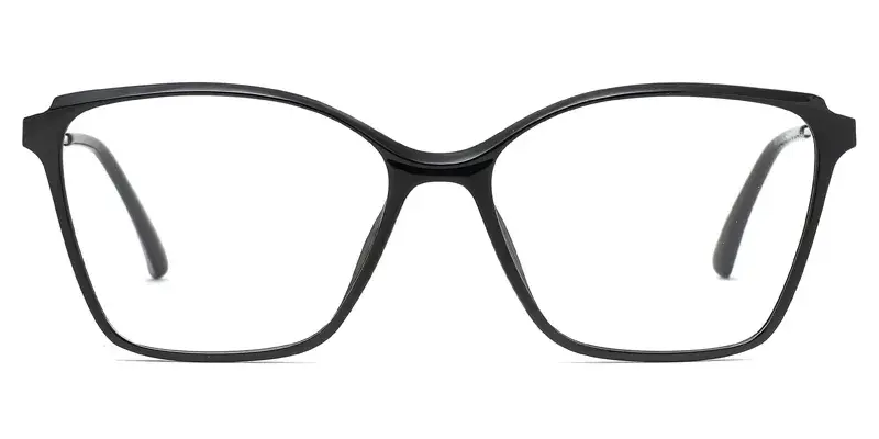 Daffodil Ladies Rectangle TR90 Metal Hybrid Eyewear,  Metal Crystal Hollow - Black