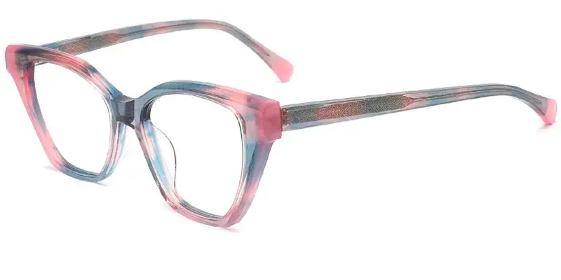 Dunkirk Cat Eye Optical Frame for Women, 53mm - Blue/Purple Tortoise