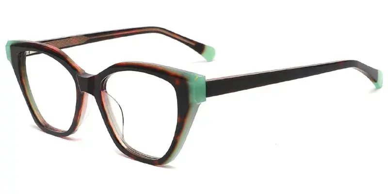 Dunkirk Cat Eye Optical Frame for Women, 53mm - Tortoise/Green