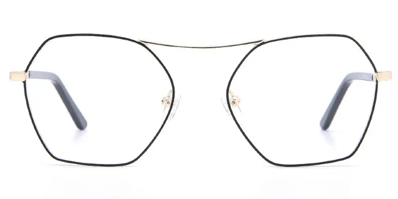Edmond | Factory Wholesale Women's Hexagon Metal Optical - Gold