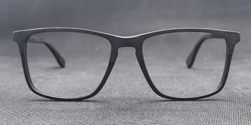 53mm Square Bio Acetate Optical Frame for Men - Black