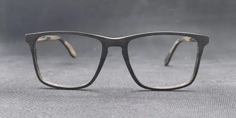 53mm Square Bio Acetate Optical Frame for Men - Brown