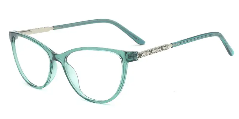 Elmira Womens Flexible Injected Plastic Optical Frame for Women, 53mm - Light Green