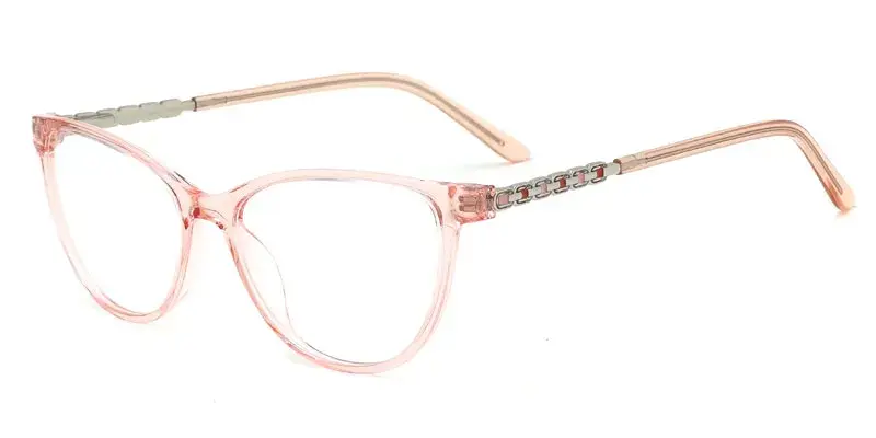 Elmira Womens Flexible Injected Plastic Optical Frame for Women, 53mm - Pink