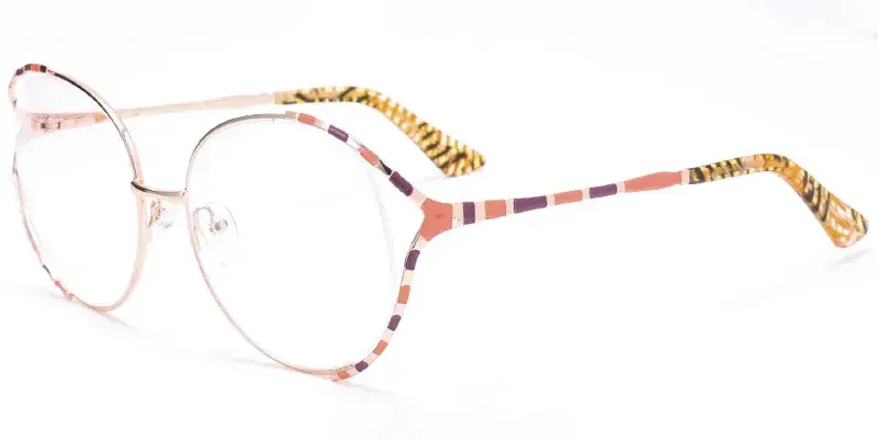 Emporia - Factory OEM 56mm Womens Metal Spectacle Frame - Orange/Gold