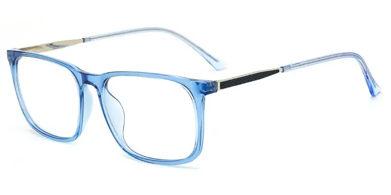 Englewood 55mm Men's TR90 Square Optical Frame - Bulk Wholesale - Blue