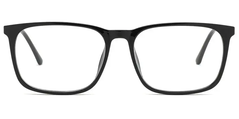 Englewood 55mm Men's TR90 Square Optical Frame - Bulk Wholesale - Black