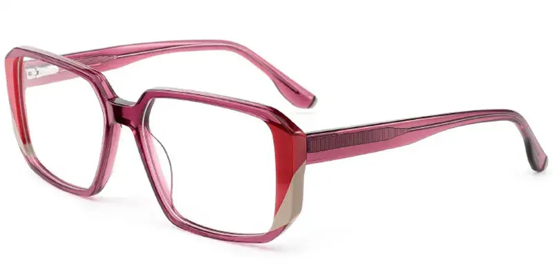 Erie Women's 53mm Luxury Acetate Optical Frame Factory Stock - Pink