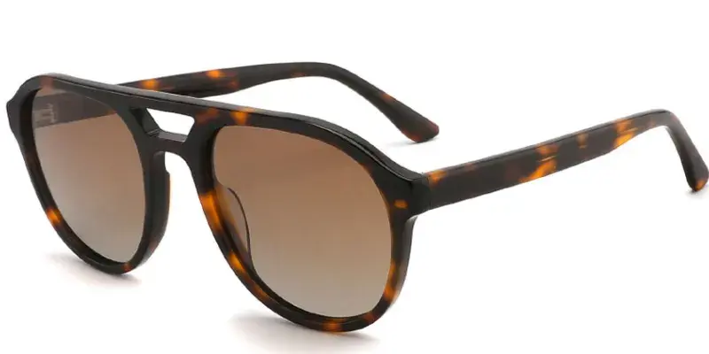 Eveleth Rounded Pilot Sunglasses for Women, 55mm - Brown Tortoise
