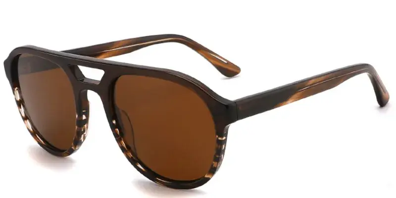Eveleth Rounded Pilot Sunglasses for Women, 55mm - Brown
