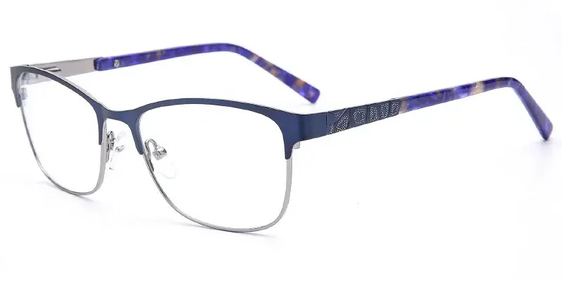 Fairfield - Factory Bulk Order Women's Stainless Steel Optical Frame - Blue/Silver
