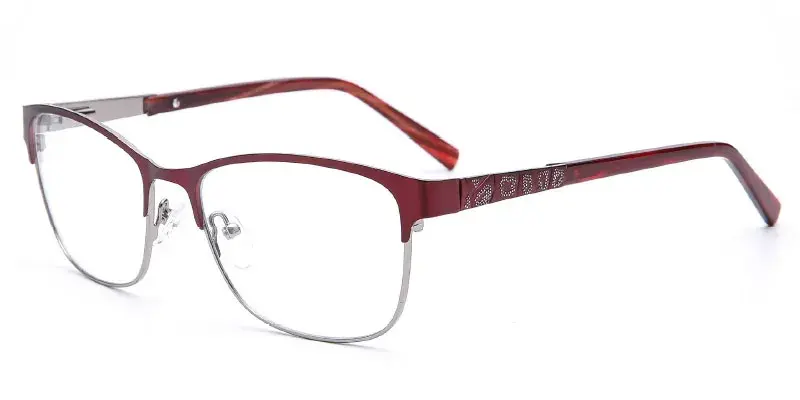 Fairfield - Factory Bulk Order Women's Stainless Steel Optical Frame - Red/Silver