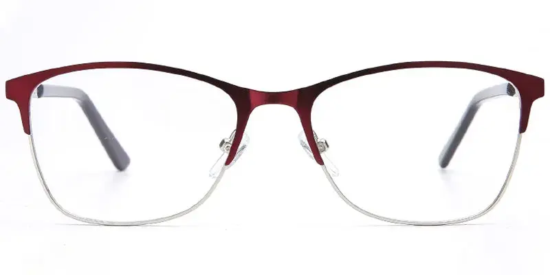 Fairmont - Buld Order Women's 53mm Crystal Stone Deco Metal Optical Frame - Red/Silver