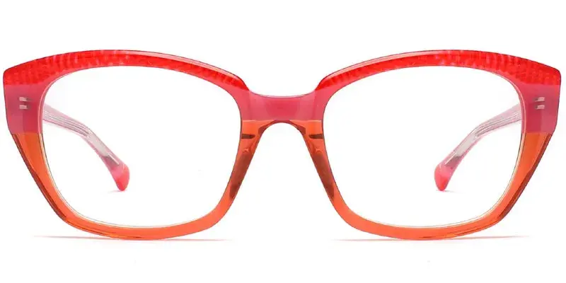 Fargo 52mm Cat Eye Acetate Eyeglasses Frame - Red