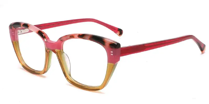 Fargo 52mm Cat Eye Acetate Eyeglasses Frame - Yellow