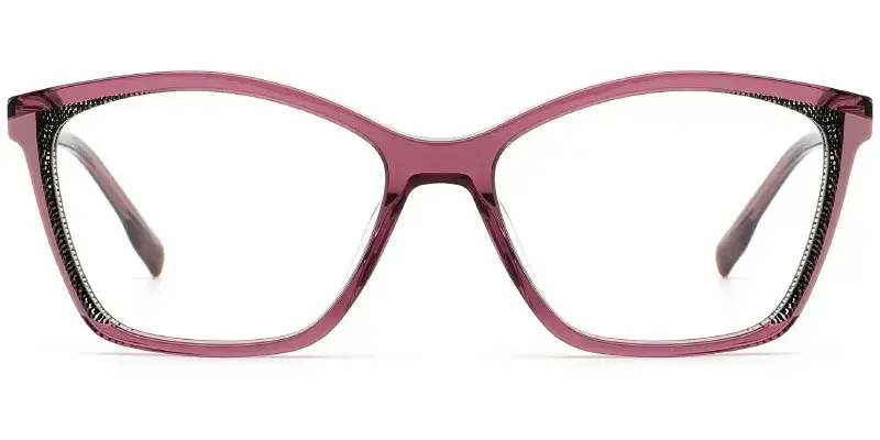 Florence Handcrafted Women's 55mm Laminated Acetate Optical Frame - Pink