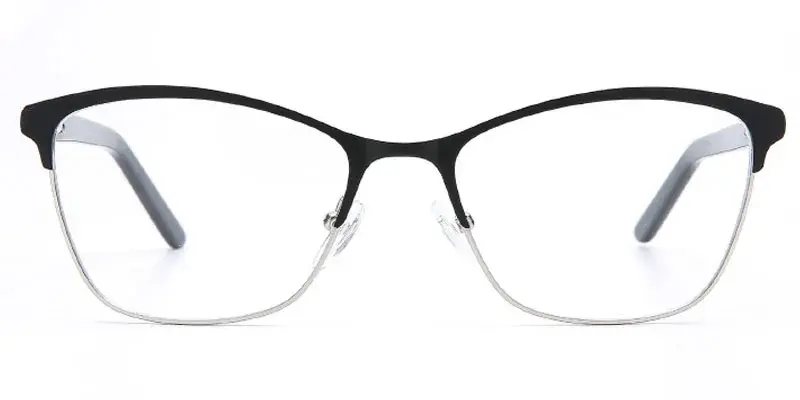 Grayling - Customize 52mm Lady's Metal Eyeglasses Frame - Blue/Silver