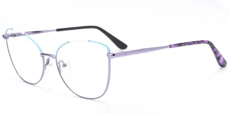Gretna - Bulk Wholesale Women's 56mm Cat-Eye Optical Frame - Purple