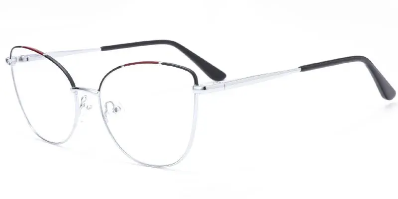 Gretna - Bulk Wholesale Women's 56mm Cat-Eye Optical Frame - Silver