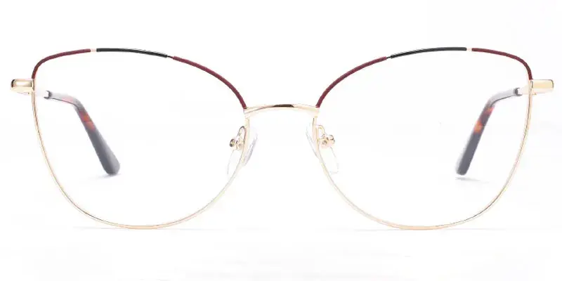 Gretna - Bulk Wholesale Women's 56mm Cat-Eye Optical Frame - Gold