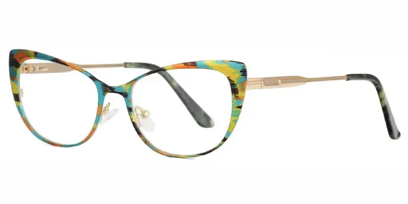 Harlem Women's 54mm Customized Metal Optical Frame - Light Green