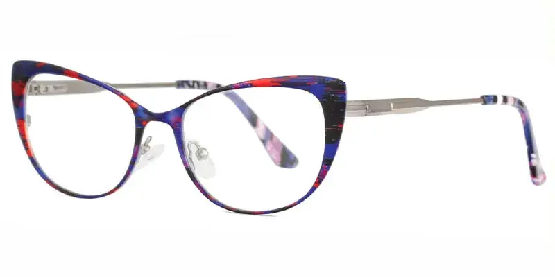 Harlem Women's 54mm Customized Metal Optical Frame - Blue