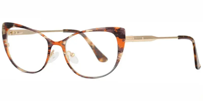Harlem Women's 54mm Customized Metal Optical Frame - Brown