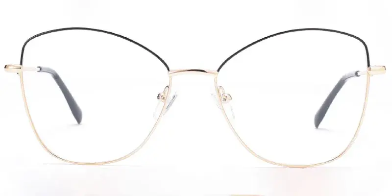 Independence - Women's Wide Metal Eyewear Frame Customization - Gold