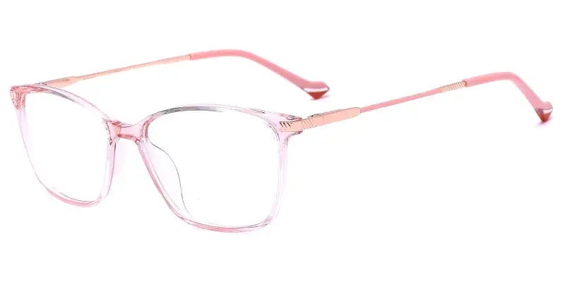 Jasmine Damsels Square TR90 Metal Hybrid Eyewear,Mirror Polish, Indestructible Yet Stylish - Pink