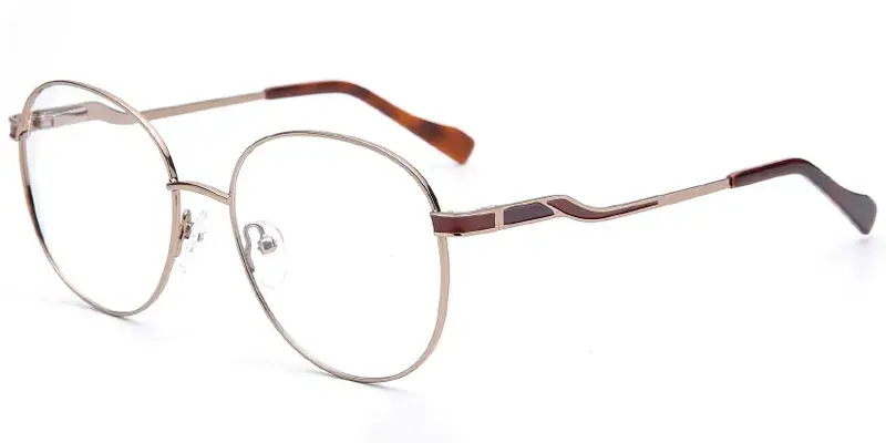 Jersey - Women's 53mm Vintage Round Optical Frame - Gold