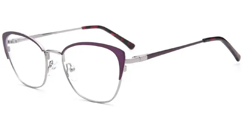 Joplin - Womens 50mm Flexible Stainless Steel Optical Frame - Purple/Silver
