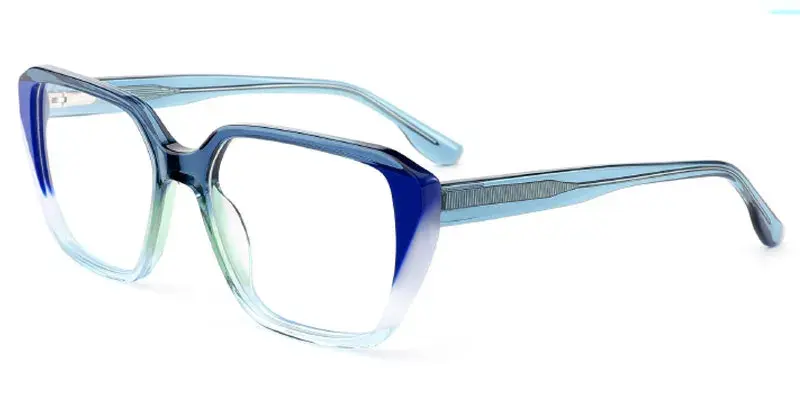 Laconia Trendy Women's Square Acetate Eyewear Frame | Ready Stock Wholesale - Blue