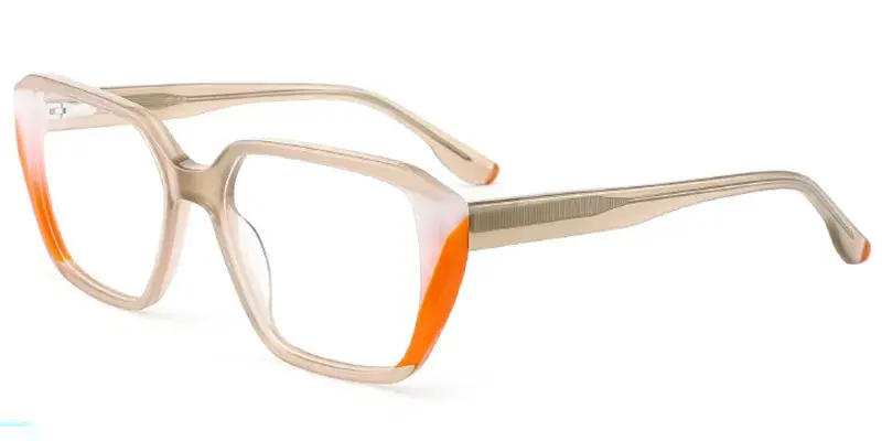 Laconia Trendy Women's Square Acetate Eyewear Frame | Ready Stock Wholesale - Brown