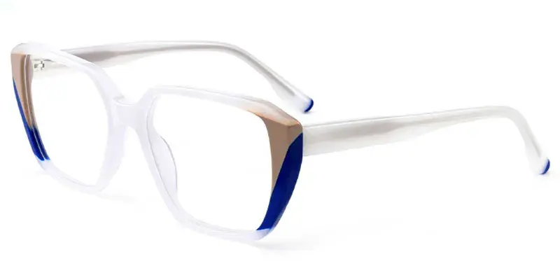 Laconia Trendy Women's Square Acetate Eyewear Frame | Ready Stock Wholesale - White