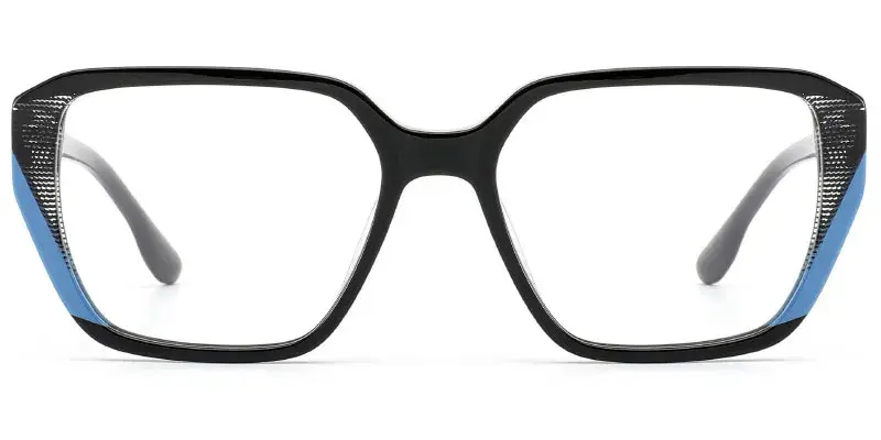 Laconia Trendy Women's Square Acetate Eyewear Frame | Ready Stock Wholesale - Black