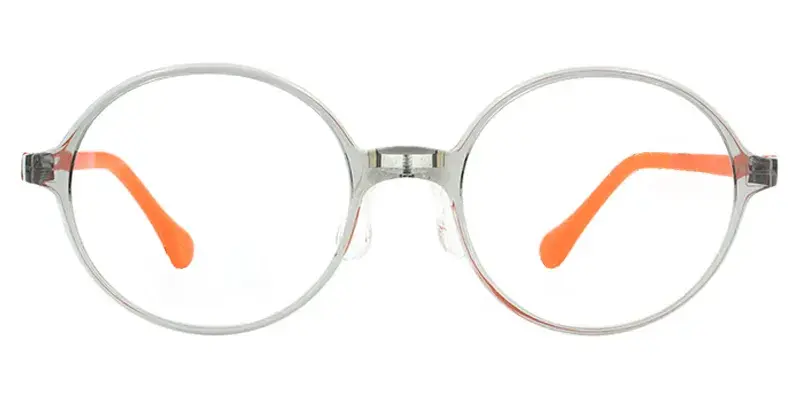 Ladbug G850 Teenager Round 0ptical Frame, Integrated Saddle Silicone Nose Pads, Impact Resistant - Orange