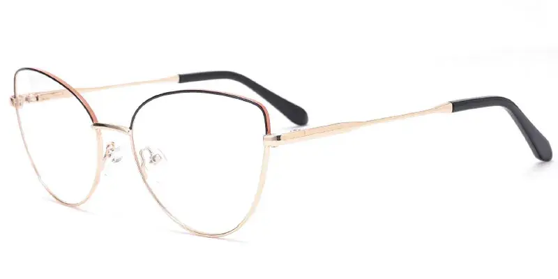 Lafayette - Factory Ready Stock Women's 56mm Oversize Metal Eyewear Frame - Orange/Gold
