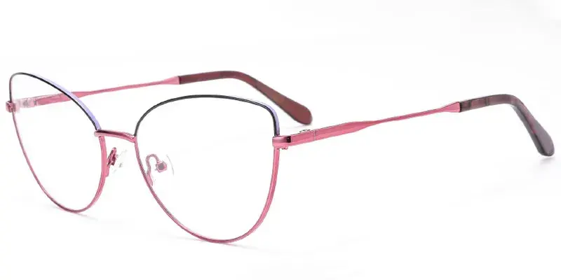 Lafayette - Factory Ready Stock Women's 56mm Oversize Metal Eyewear Frame - Purple/Red