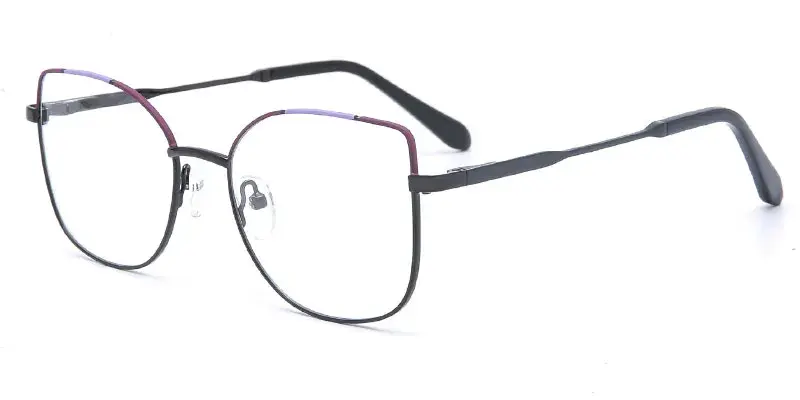 Lebanon - Wholesale Women's 54mm Fashion Metal Eyeglasses Frame - Black