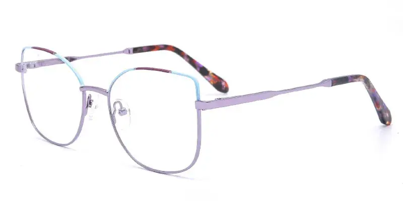 Lebanon - Wholesale Women's 54mm Fashion Metal Eyeglasses Frame - Purple