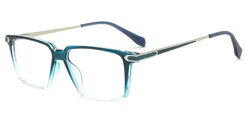 Lewistown TR90 Injected Rectangle Spectacle Frame for Men Factory Price Wholesale, 52mm - Blue