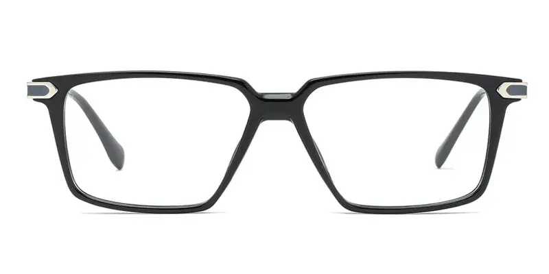 Lewistown TR90 Injected Rectangle Spectacle Frame for Men Factory Price Wholesale, 52mm - Black