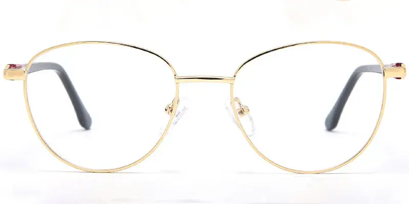Lynn Womens 50mm Metal Spectacle Frame China Factory Supply - Gold