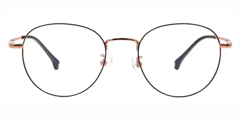 Meerkat Titanium Alloy Round Pre-teens Optical Frame,Anti-allergic materials - Golden Black