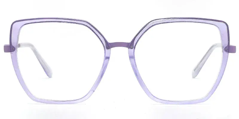 Minden Women's Metal Optical Frame - Ready Stock & Customization - Purple