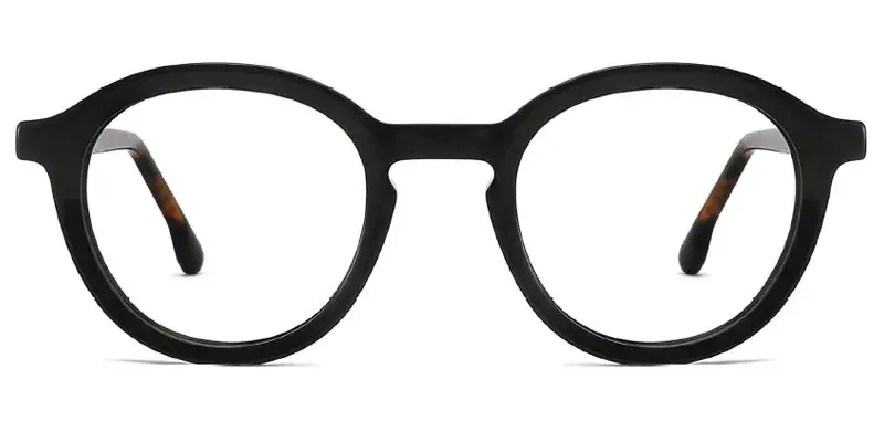 Monroe Narrow Pantos Acetate Keyhole Design Spectacle Frame, 50mm - Black/Tortoise