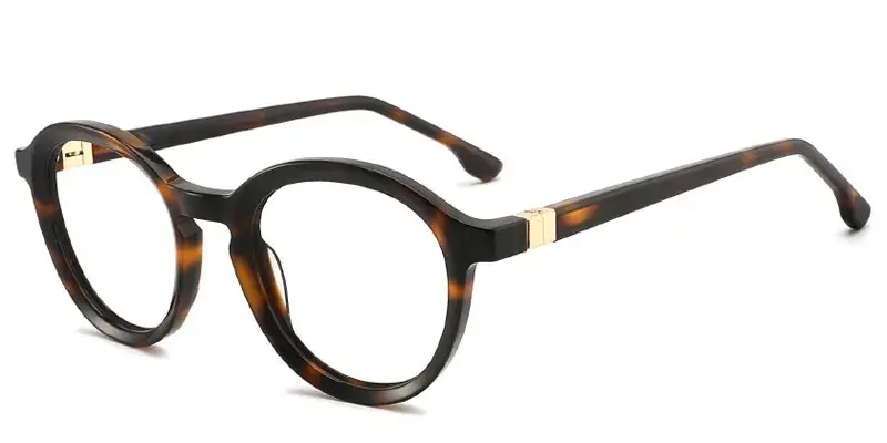 Monroe Narrow Pantos Acetate Keyhole Design Spectacle Frame, 50mm - Brown Tortoise