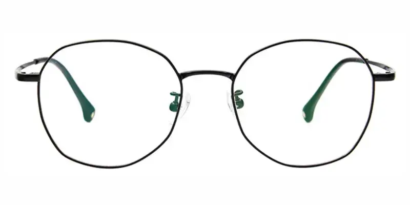Mouse Squeak Titanium Alloy Geometric Teenager Eyeglasses,Super light and hypoallergenic - Black